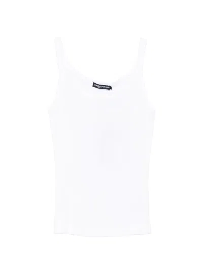 Dolce & Gabbana Fixed Shoulder Strap Top - Size 38 In White