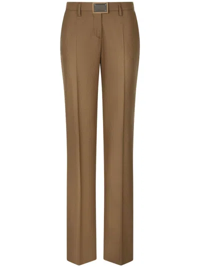 DOLCE & GABBANA DOLCE & GABBANA FLANNEL FLARE PANTS