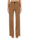Dolce & Gabbana Flannel Flare Pants In Beige