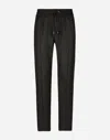 Dolce & Gabbana Straight Leg Trousers Crease Detailing Pockets In Grey