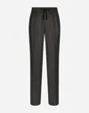 Dolce & Gabbana Straight Leg Trousers Crease Detailing Pockets In Grey