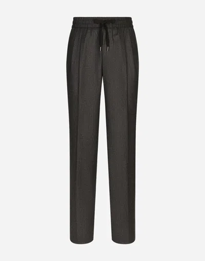 DOLCE & GABBANA FLANNEL JOGGING PANTS
