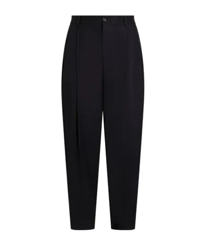 Dolce & Gabbana Flannel Trousers In Black