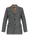 Dolce & Gabbana Long Sleeve Casual Jacket In Gray