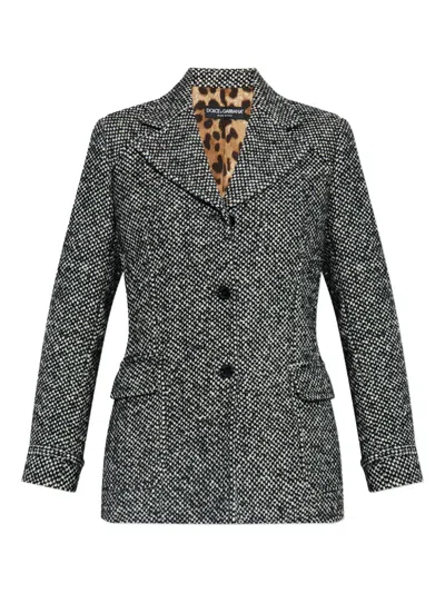 DOLCE & GABBANA FLAP-POCKETS TWEED JACKET