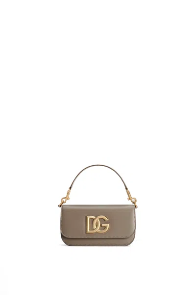 Dolce & Gabbana Flap Shoulder Bag In Brown