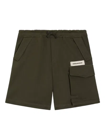 Dolce & Gabbana Kids' Flap-pocket Shorts In Green