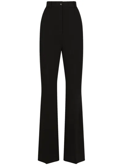 Dolce & Gabbana Flare Fit Pants In Black