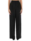 Dolce & Gabbana Flared Pinstripe Wool Pants In Multicolour
