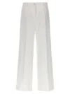 Dolce & Gabbana White Palazzo Pants With Logo Detail