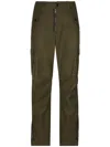 Dolce & Gabbana Canvas Cargo Trousers With Multiple Pockets In Green