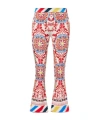 Dolce & Gabbana Cropped Printed Silk-blend Flared Pants In Multi
