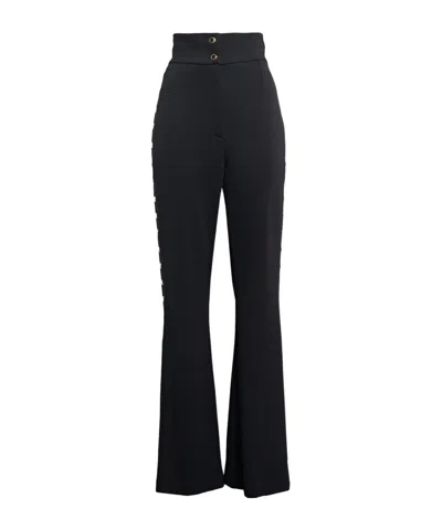 Dolce & Gabbana Flared Casual Trousers In Black