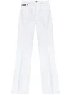 Dolce & Gabbana High Waist Flared Denim Jeans With Belt Loops In White