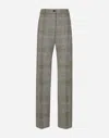 Dolce & Gabbana Tartan Check Trousers For Women In Multicolor