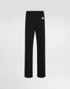 Dolce & Gabbana Flared Jersey Jogging Pants With Dg Logo Embroidery In Black