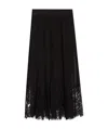 Dolce & Gabbana Flared Lace-hem Skirt In Black