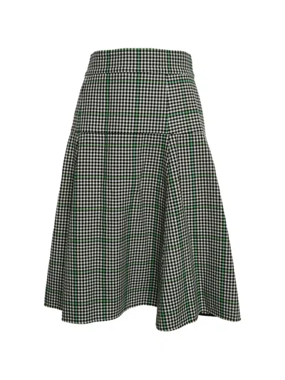 Pre-owned Dolce & Gabbana Flared Midi Skirt In Black