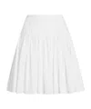 Dolce & Gabbana Pleated Cotton-poplin Mini Skirt In White