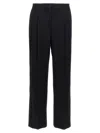 Dolce & Gabbana Pleated Wool-blend Wide-leg Pants In Black
