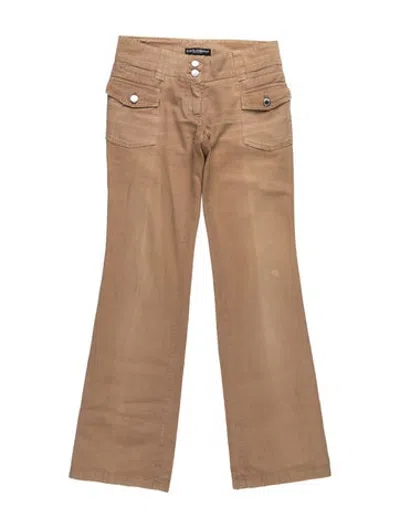 Pre-owned Dolce & Gabbana Flared Pants In Neutrals