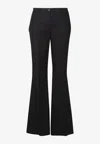 Dolce & Gabbana Flared Pleat-front Pants In Black
