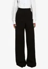 Dolce & Gabbana Flared Woolen Pants In Black