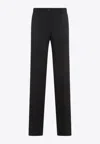 Dolce & Gabbana Elegantly Tailored Wool Blend Pants For Women In Black