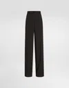 Dolce & Gabbana Flared Woolen Pants In Black