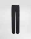 Dolce & Gabbana Flared Woolen Pants In Grey