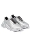 Dolce & Gabbana Sneakers Flash Aus Leder In Silver