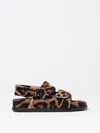 Dolce & Gabbana Flash Sandal In Animal Print Sponge In Multicolor