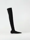 Dolce & Gabbana Pointed Toe Stretch Fabric Over-the-knee Boots In Black
