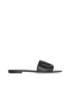 Dolce & Gabbana Black Flats With Cut-out Band And Dg Logo In Soft Rubber Woman In Black