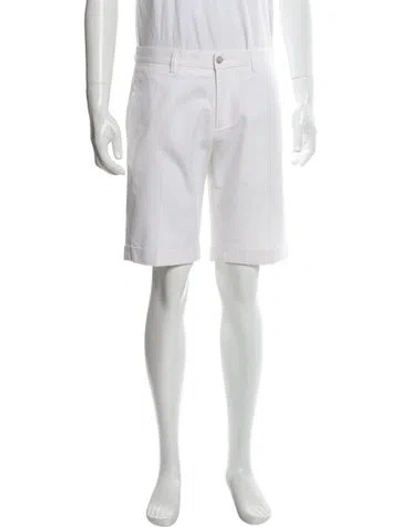 Pre-owned Dolce & Gabbana Flat Front Shorts In White