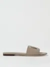 Dolce & Gabbana Flat Sandals  Woman Color Beige In Gray