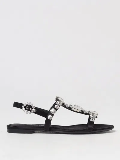 DOLCE & GABBANA FLAT SANDALS DOLCE & GABBANA WOMAN COLOR BLACK,G42675002