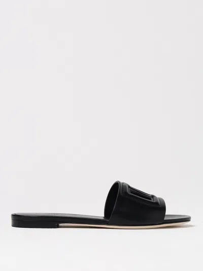 DOLCE & GABBANA FLAT SANDALS DOLCE & GABBANA WOMAN COLOR BLACK,G43160002