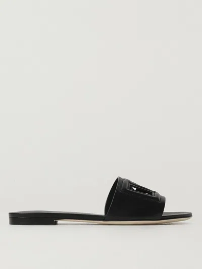Dolce & Gabbana Flat Sandals  Woman Color Black