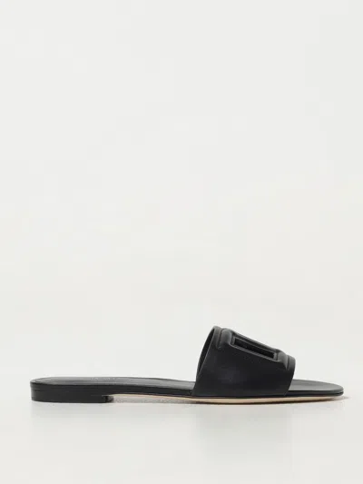 Dolce & Gabbana Flat Sandals  Woman Color Black In 黑色