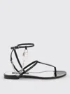 Dolce & Gabbana Woman Thong Sandal Black Size 7.5 Calfskin In 黑色
