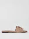 Dolce & Gabbana Piink Leather Millennials Flats In Dust