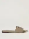 Dolce & Gabbana Flat Sandals  Woman Color Grey In Gray
