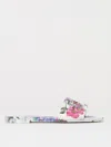 Dolce & Gabbana Floral Beachwear Slides In Pink