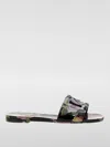 Dolce & Gabbana Multicolor Floral Sandals In Violet