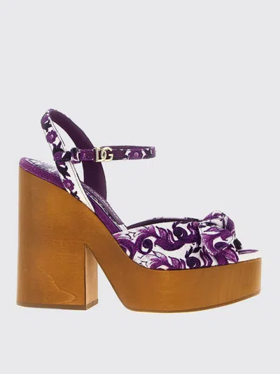 DOLCE & GABBANA HEELED SANDALS DOLCE & GABBANA WOMAN COLOR VIOLET,H18700019