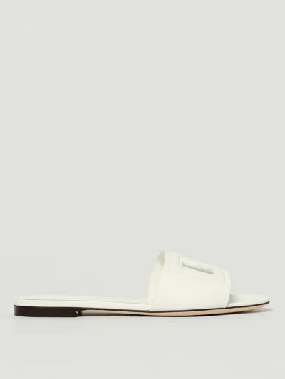 Dolce & Gabbana Flat Sandals  Woman Color White