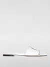 Dolce & Gabbana White Calf Leather Sandals In White