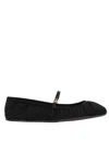 Dolce & Gabbana Ballerina Nappa Seta E Nastro In Black