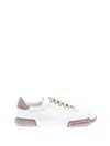 Dolce & Gabbana Portofino Yatch Sneakers In Calfskin Color White And Dove Grey